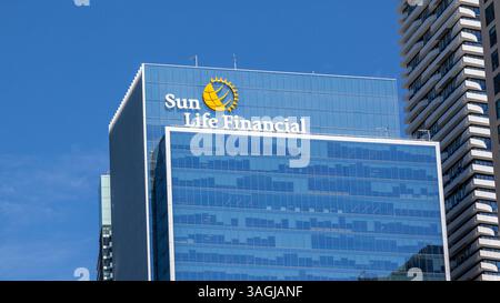 Toronto, Ontario, Canada - 19 juin 2018 : siège social de la financière Sun Life à Toronto. Banque D'Images