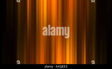 lignes dorées avec effets de lumière sur fond noir. Traînées de lumière rouge abstraites dans le fond sombre Banque D'Images