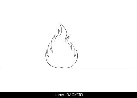 Tirez un dessin continu d'une ligne et style minimaliste isoler l'icône vectorielle de contour Illustration de Vecteur