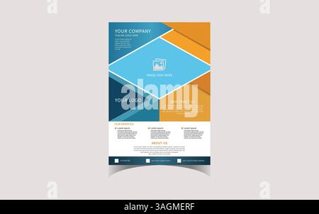 modèle de flyer d'affaires art vectoriel Illustration de Vecteur