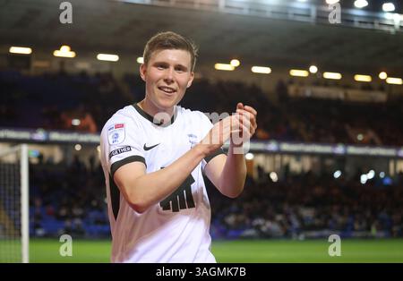 Peterborough, Royaume-Uni. 08 avril 2025. Alfons Sampsted (BC) au Peterborough United v Birmingham City EFL League One match, au Weston Homes Stadium, Peterborough, Cambridgeshire, le 8 avril 2025. Crédit : Paul Marriott/Alamy Live News Banque D'Images