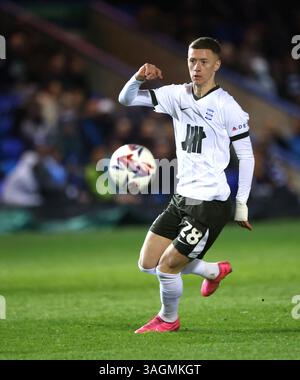 Peterborough, Royaume-Uni. 08 avril 2025. Jay Stansfield (C.-B.) au Peterborough United v Birmingham City EFL League One match, au Weston Homes Stadium, Peterborough, Cambridgeshire, le 8 avril 2025. Crédit : Paul Marriott/Alamy Live News Banque D'Images
