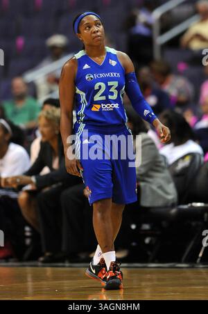 14 septembre 2012 - Washington, DC, États-Unis - le garde de la liberté de New York Cappie Pondexter (23 ans) apparaît pendant le match contre les Mystics de Washington au Verizon Center à Washington, DC, le dimanche 16 septembre 2012. (Crédit image : © Chuck Myers/MCT/ZUMAPRESS.com) Banque D'Images