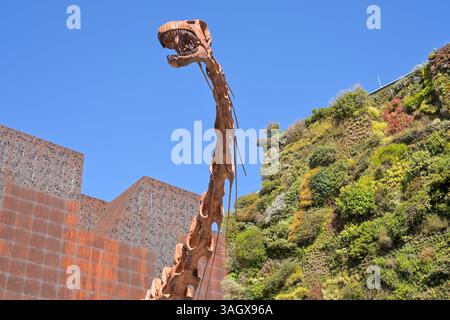 CaixaForum, Dinosaurier Skelett, Patagotitan Mayorum, Paseo del Prado, Madrid, Spanien *** CaixaForum, squelette de dinosaures, Patagotitan Mayorum, Paseo del Prado, Madrid, Espagne Banque D'Images