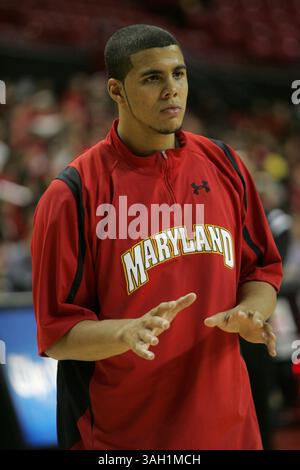 4 novembre 2009 : Jordan Williams #20 lors du match d'exposition University of Maryland Terrapins 75-54 remporte la victoire sur les Crimson Hawks de l'Indiana University of Pennsylvania au Comcast Center de College Park, Maryland. (Crédit image : © Mitch Stringer/Cal Sport Media/ZUMA Press) Banque D'Images