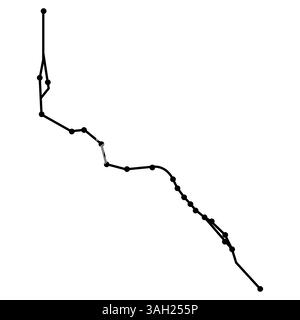 Écluses du canal de Panama diagramme ingénierie Marvel du commerce mondial Illustration de Vecteur