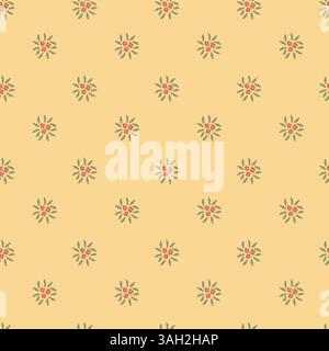 Motif floral jaune motif sans couture Illustration de Vecteur
