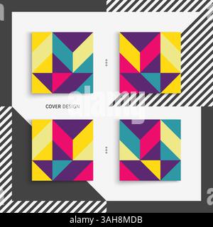 Conception de la couverture modèle pour la publicité. Résumé Les motifs de conception. Schéma peut être utilisé en tant que modèle pour brochure, rapport annuel, magazine, po Illustration de Vecteur