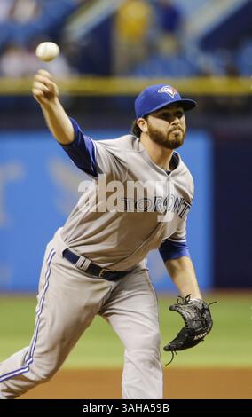 June 22, 2015 - Petersburg, FL, USA - Toronto Blue Jays lance Drew Hutchison (36) lors de la première manche le lundi 22 juin 2015, au Tropicana Field à Petersburg, Fla. (crédit image : © Will Vragovic/TNS/ZUMA Wire) Banque D'Images