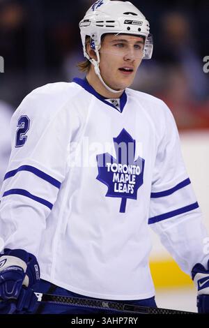 16 nov. 2008 - Calgary, Alberta, Canada - photo de profil de joueur de la LNH sur Luke Schenn des Maple Leafs de Toronto lors d'un récent match de hockey à Calgary. (Crédit image : © Larry MacDougal via ZUMA Wire) Banque D'Images