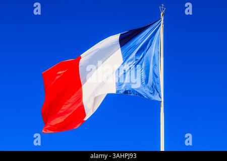Le drapeau tricolore français, France Banque D'Images