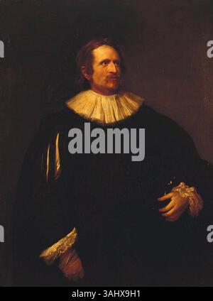 Portrait d'un homme inconnu, réalisé vers 1600. Cette peinture à l ...
