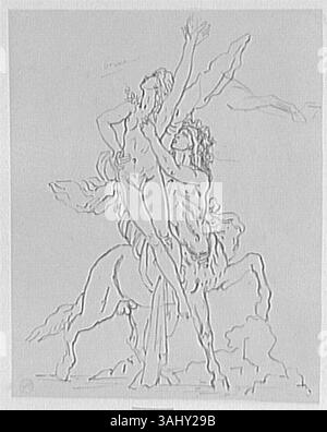 Cette étude, "Etude pour l'enlèvement de Dejanire", réalisée entre 1850 et 1895, est un travail préparatoire à la représentation de Dejanire par Moreau de la mythologie grecque. Il fait partie de la collection du Musée Gustave Moreau, illustrant son exploration des figures mythologiques. Banque D'Images