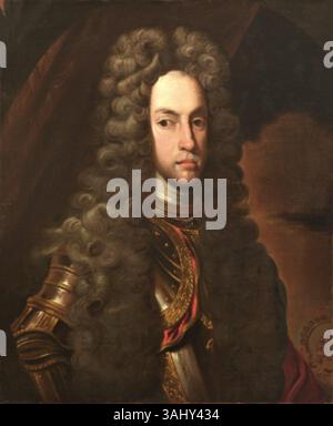 Cette peinture du XVIIIe siècle, représentant peut-être Maximilien III Joseph, électeur de Bavière, dépeint le monarque dans un style portrait officiel. Il est logé dans la Pinacoteca Civica. Banque D'Images