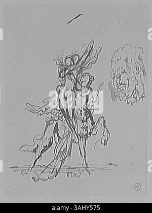 L’Etude pour l’enlèvement de Déjanire de Gustave Moreau (1826-1898) est une étude préparatoire à la représentation du conte mythologique de Dejanira enlevé. Créé entre 1850 et 1895, il est logé au musée Gustave Moreau. Banque D'Images