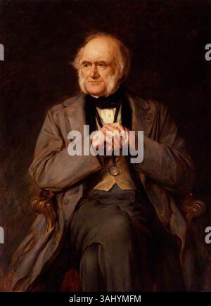 Une réplique de 1883 par Lowes Cato Dickinson de Sir Charles Lyell, 1er baronnet, un géologue éminent. L'original a été créé vers 1870. Le portrait est conservé par la National Portrait Gallery. Banque D'Images