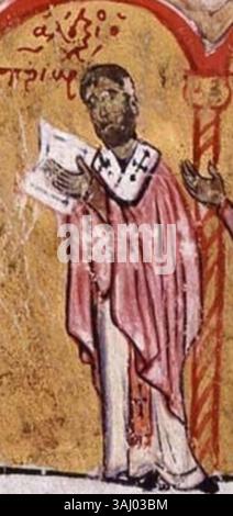 Cette illustration manuscrite du XIIIe siècle par un artiste inconnu des Skylitzes de Madrid représente le mariage de Zoé et Michael Paphlagonian, un événement clé de l'histoire byzantine. Banque D'Images