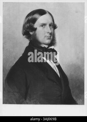 Le portrait du prince Édouard de Saxe-Weimar réalisé par Franz Xaver Winterhalter en 1849 capture le prince à l’huile sur toile, soulignant son statut royal et son héritage européen. Le tableau fait partie de la collection royale. Banque D'Images
