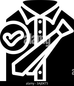 code vestimentaire étiquette entrevue illustration vectorielle d'icône de glyphe d'emploi Illustration de Vecteur