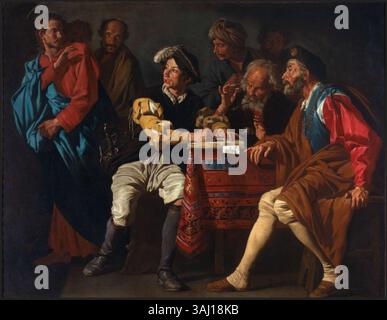 Le tableau de Matthias Some de 1629, The Calling of réunissant Matthew, décrit le moment de la sélection de Matthias par Jésus, une scène religieuse importante dans l'art chrétien, située au Palais californien de la Légion d'honneur. Banque D'Images