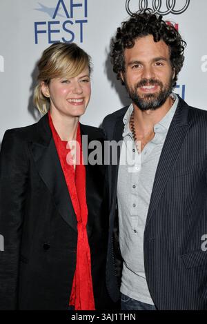 3 novembre 2008 - Hollywood, CA, États-Unis - 3 novembre 2008 - Hollywood, Californie - Sunrise Coigney et Mark Ruffalo. AFI Fest 2008 projection de ''The Brothers Bloom'' au Club Sushi. Crédit photo : Byron Purvis/AdMedia Banque D'Images