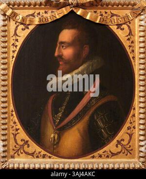 Portrait autrefois attribué à Don Jean d'Autriche (1547-1578), mais représentant peut-être Jean VI, duc d'Aumont (1552-1595), peint vers 1600. L'huile sur panneau de chêne est détenue par le National Trust. Banque D'Images