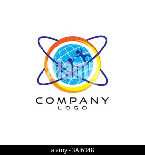 vecteur de conception de logo d'enfant du monde Illustration de Vecteur