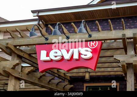 Orlando, Floride, États-Unis- 19 février 2020 : enseigne Levi's à Orlando, Floride, États-Unis. Banque D'Images