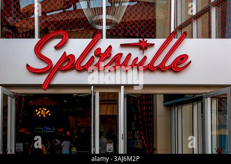 Orlando, Floride, États-Unis- 19 février 2020 : Splitsville Luxury Lanes à Orlando, Floride, États-Unis. Banque D'Images