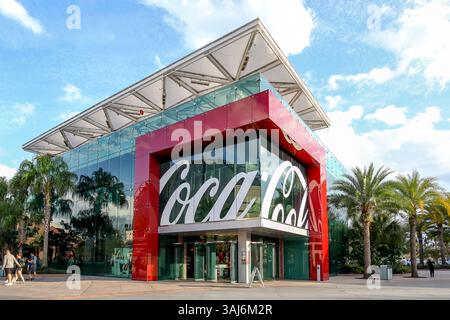 Orlando, Floride, États-Unis- 19 février 2020 : un magasin Coca-Cola à Disney Springs à Orlando, Floride Banque D'Images