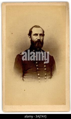 Photographie de John Gray Foster, prise entre 1861 et 1865. Foster est un général de l'Union pendant la guerre de Sécession, remarquable pour son rôle dans la bataille de Fort Fisher. Banque D'Images