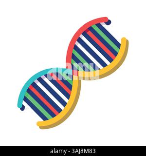 Icône ADN. Modèle de gène de vie bio Illustration de Vecteur
