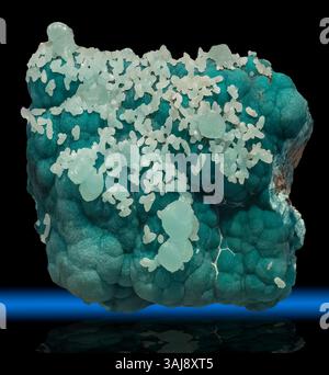 Smithsonite sur Aurichalcite, Kelly mine, Nouveau-Mexique Banque D'Images