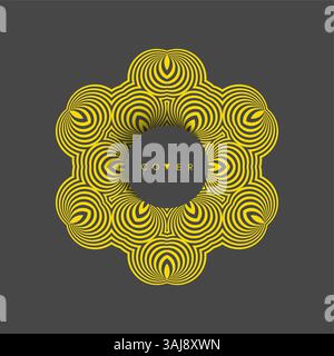 Résumé de l'élément de conception à rayures. Vector illustration avec effet dynamique. Illustration de Vecteur