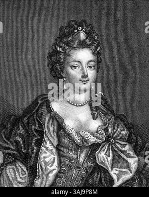Cette gravure du XIXe siècle représente Anne Louise Bénédicte de Bourbon (1676-1753), épouse de Louis Auguste, duc du Maine. Elle était une aristocrate française éminente et un membre de la famille Bourbon. Banque D'Images
