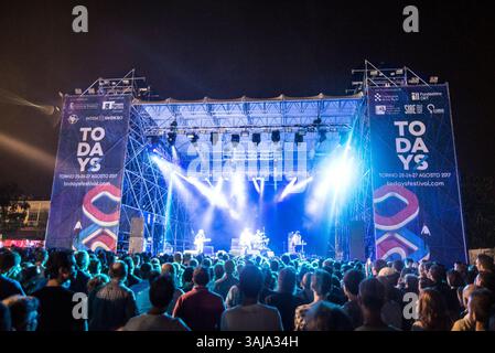 26 août 2017 - Turin, Piémont, Italie - Turin, Italie-26 août 2017 : Richard Ashcroft se produit en direct au festival Todays le 26 août 2017 à Turin, Italie (crédit image : © Stefano Guidi via ZUMA Wire) Banque D'Images