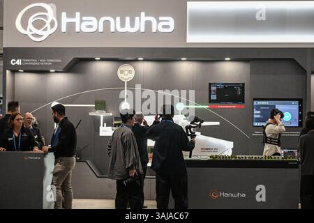 Avalon, Victoria, Australie. 25 mars 2025. Hanwha Corporation présente son segment de défense Hanwha Defense Australia, une filiale de Hanwha Airspace. (Crédit image : © Alexander Bogatyrev/SOPA images via ZUMA Press Wire) USAGE ÉDITORIAL SEULEMENT ! Non destiné à UN USAGE commercial ! Banque D'Images
