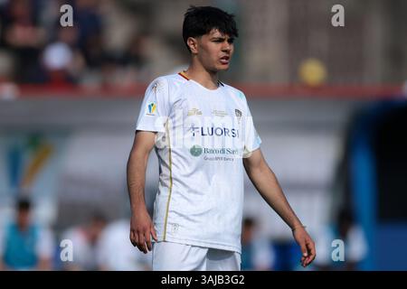 Milan, Italie. 9 avril 2025. Diego Marcolini de Cagliari Calcio lors du match Coppa Italia à l'Arena Civica Gianni Brera, Milan. Le crédit photo devrait se lire : Jonathan Moscrop/Sportimage crédit : Sportimage Ltd/Alamy Live News Banque D'Images