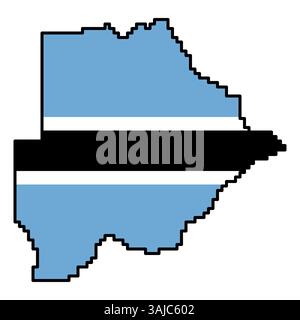 Icônes pixelisées de carte du monde dans le style 8 bits, représentant plus de 190 pays. Parfait pour l'art numérique, les projets éducatifs et les conceptions thématiques. Illustration de Vecteur