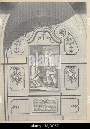Cette gravure de 1735 de Frans van Stampart ou Anton Joseph von Prenner représente Janos Rovin et sa femme Sarah. La gravure fait partie de la Stallburg Gallerie à Vienne. Banque D'Images