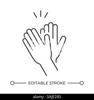 Icône de ligne d'applaudissements Illustration de Vecteur