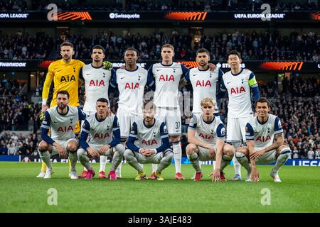 Londres, Royaume-Uni. 10 avril 2025. Départ 11 de Tottenham Hotspur pour le match de l'UEFA Europa League entre Tottenham Hotspur et l'Eintracht Frankfurt au Tottenham Hotspur Stadium à Londres. Crédit : Gonzales photo/Alamy Live News Banque D'Images