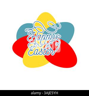 Abstraction d'un tas d'oeufs de Pâques. dessiné à la main. Pas ai, illustration vectorielle Illustration de Vecteur