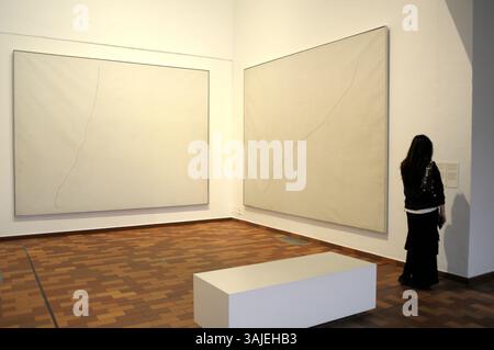 Fondation Joan Miro ; peinture ; détail ; dessin ; Joan Miró artiste ; artiste espagnol Joan Miro ; Barcelone ; Fundacio Miró ; Montjuic ; ville de Barcelone. CON Banque D'Images