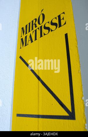 Henri Matisse à la fondation Joan Miro ; peinture ; détail ; dessin ; artiste Joan Miró ; artiste espagnol Joan Miro ; Barcelone ; Fundacio Miró ; Montjuic ; ville Banque D'Images