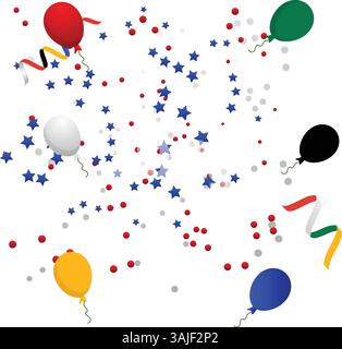 Nelson Mandela Day vector banner with flags Illustration de Vecteur