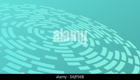 Fond moderne circulaire abstrait sarcelle. Un design abstrait apaisant avec des formes circulaires concentriques et des lignes dans différentes nuances de sarcelle. Le gra Banque D'Images