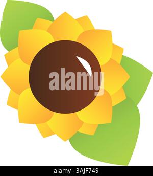 illustration vectorielle de tournesol sur le fond blanc Illustration de Vecteur