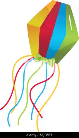 illustration vectorielle de cerf-volant sur le fond blanc Illustration de Vecteur