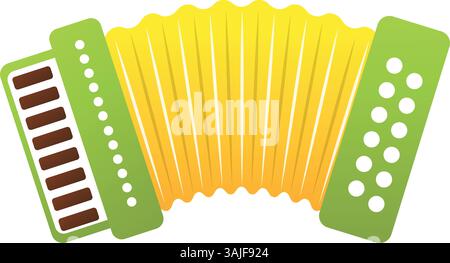 illustration vectorielle accordéon sur le fond blanc Illustration de Vecteur